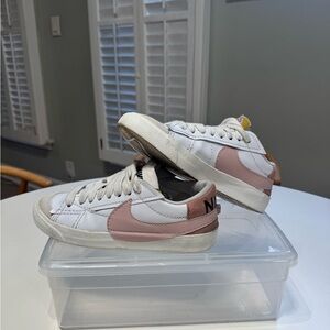 Nike White and Pink Athletic Shoes